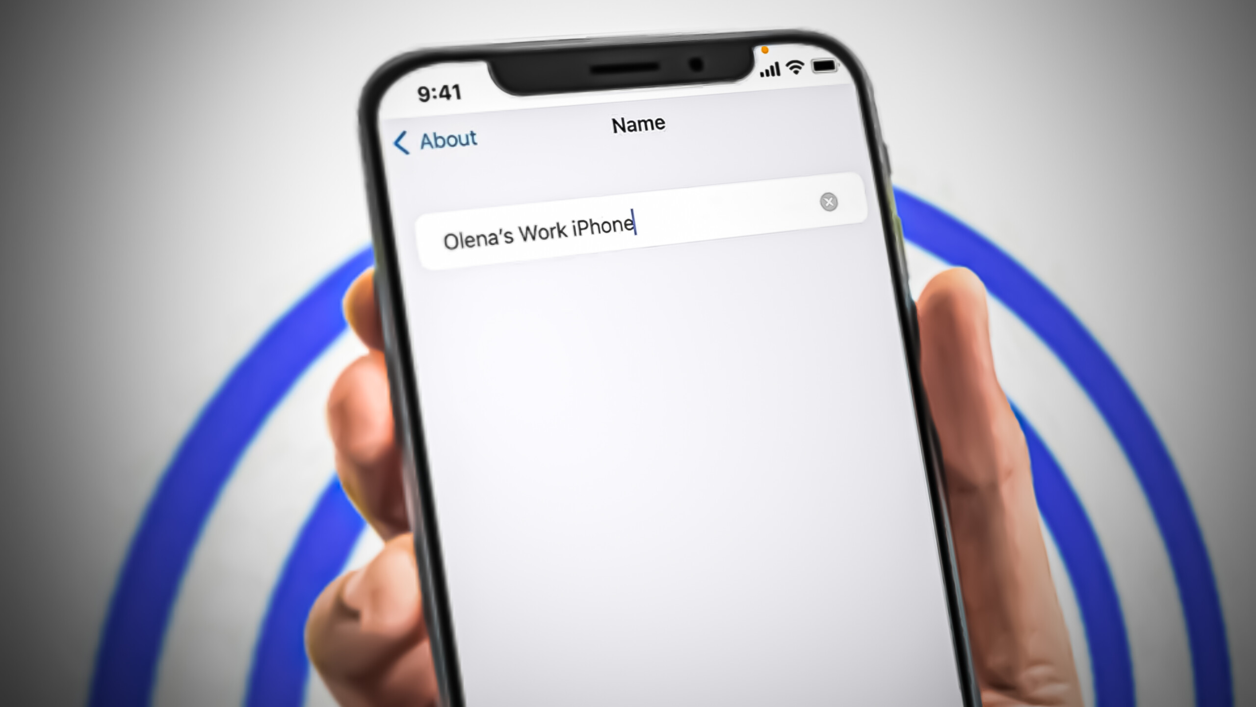 Change AirDrop Name on iPhone