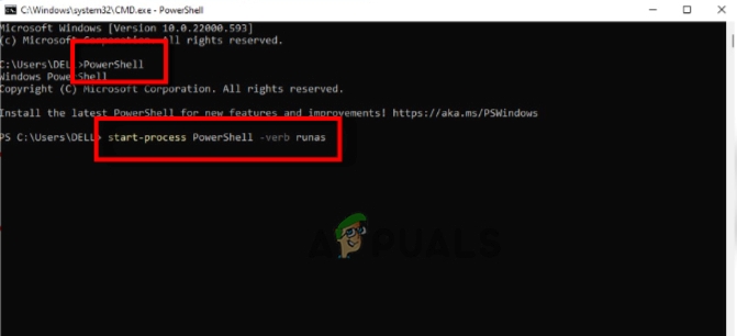 Open PowerShell Using Command Prompt