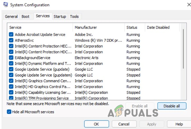 Perform Clean Boot Process