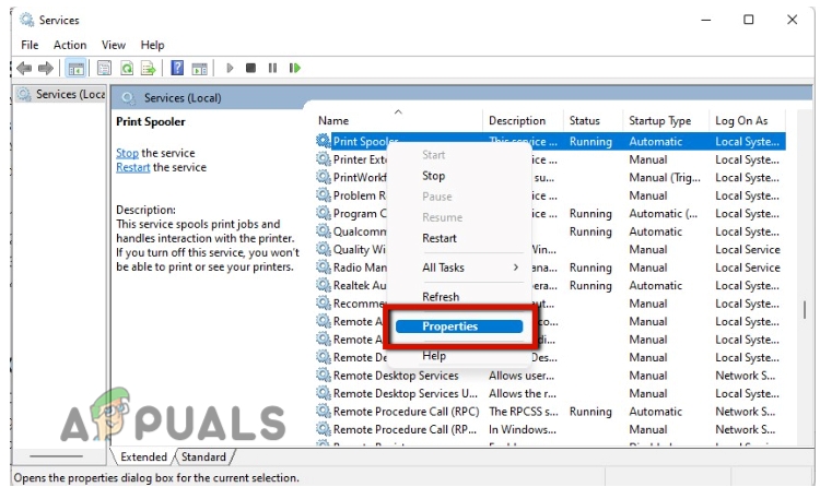 Printer Spooler Services