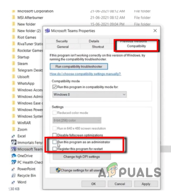 Run Teams as an Administrator