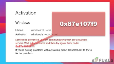 windows activation error code: 0x87e107f9
