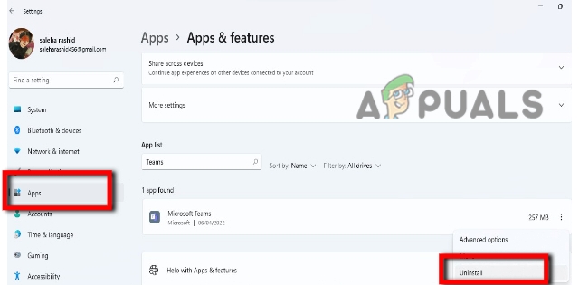 Uninstall ad Re-installation of Microsoft Teams