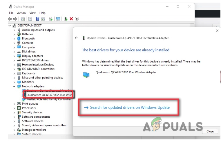 Update the Network Drivers 
