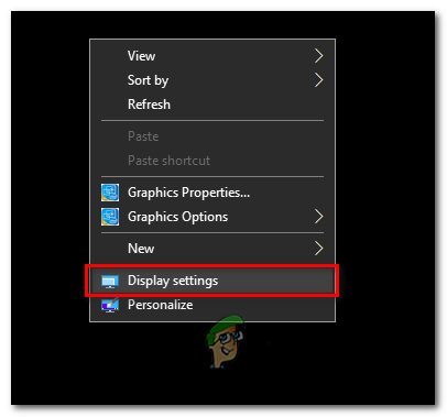 Opening Display Settings