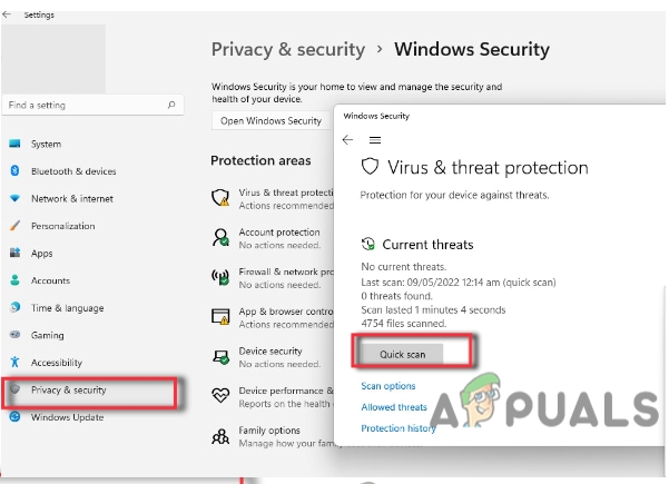 Scan Virus Threats from the System