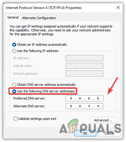 Applying Google DNS