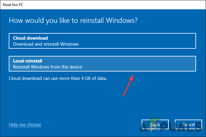 Click Local Reinstall