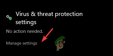 Click Manage Settings