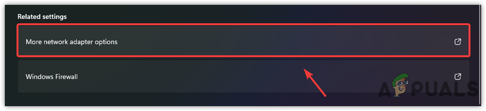 Click More Network Adapter Options