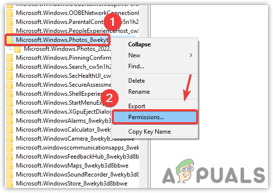 Getting Permissions to Delete Microsoft Photos keys