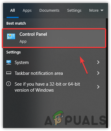 Launching Control Panel