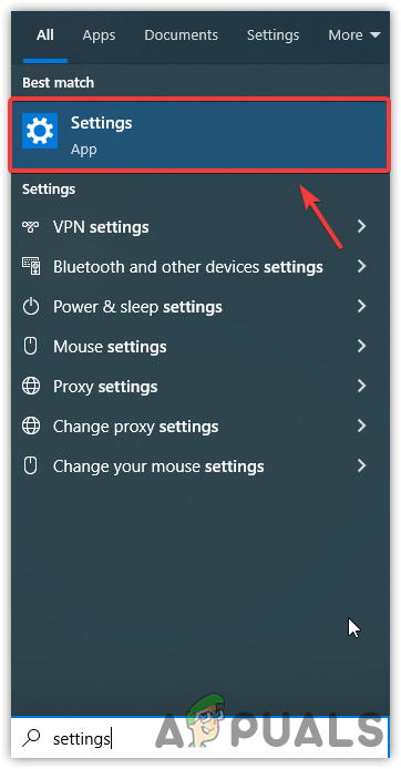Launching Windows Settings