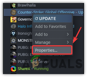 Open Game Properties