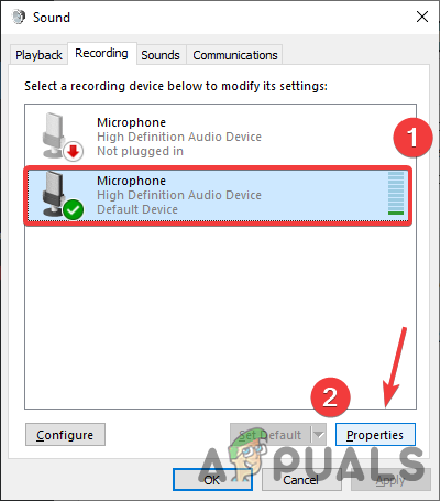 Open Microphone Properties