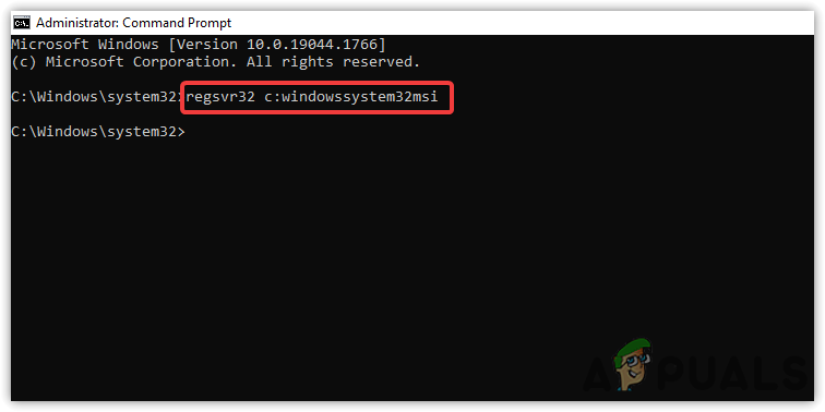 Register Windows Installer