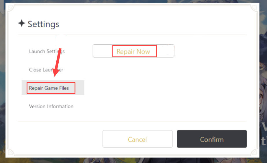Repair Genshin Impact Game Files