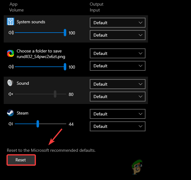 Resetting Microphone Settings