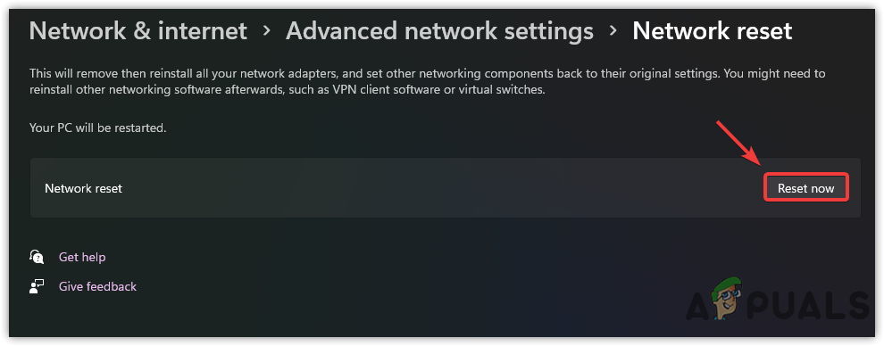Resetting Network Settings