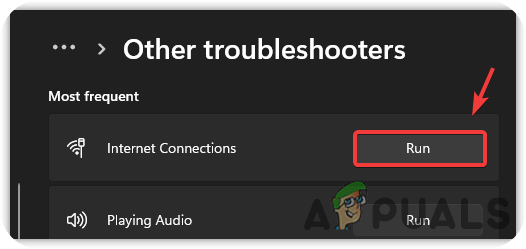 Run Network Troubleshoot Utility