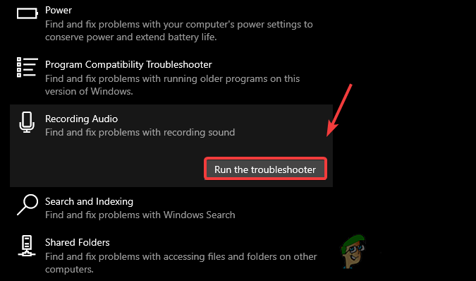 Run the Troubleshooter