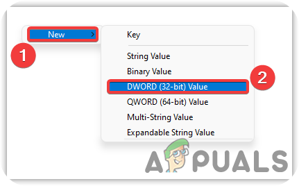 Select DWORD (32-bit)