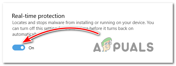 Turn off Real-time protection