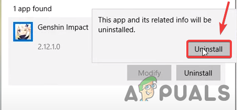 Uninstall Genshin Impact