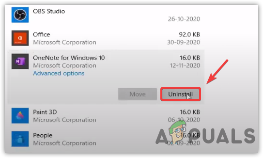 Uninstalling Microsoft OneNote