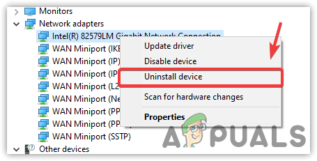 Uninstalling Network Adapters