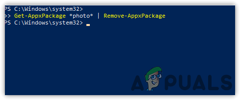 Uninstalling Microsoft Photos App