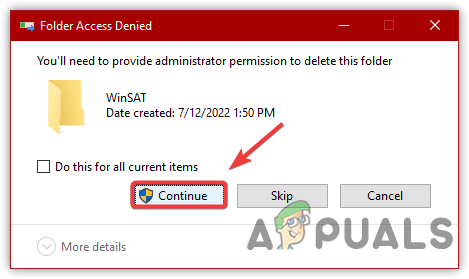 Click Continue to Proceed