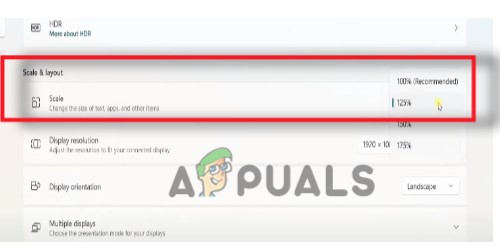 Display Scaling upto 100