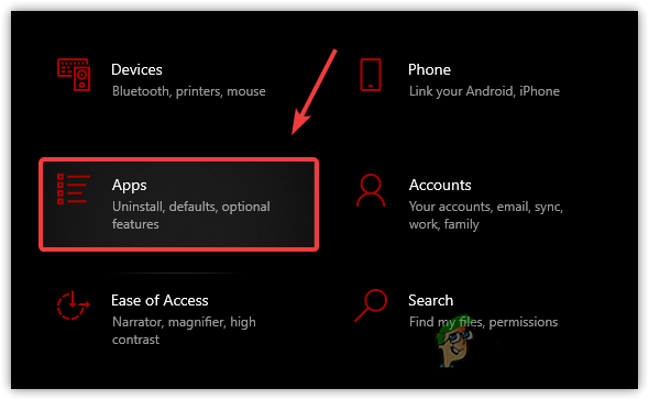 Go to Apps and Features