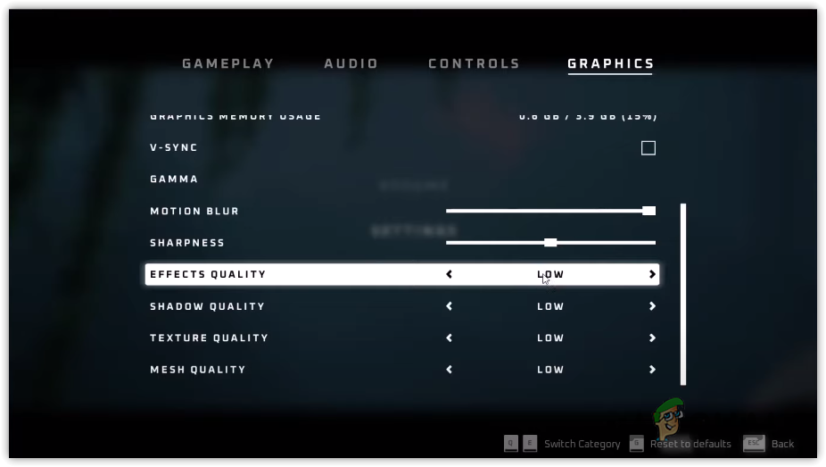 Lower Down Graphics Settings