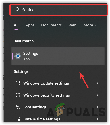 Open Settings
