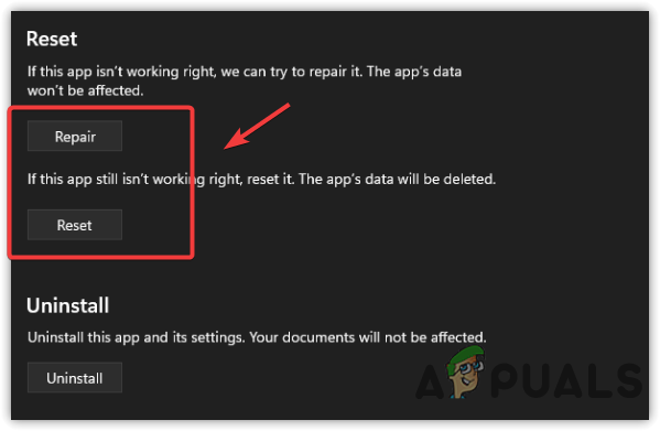 Repairing and Resetting Sticky Notes App