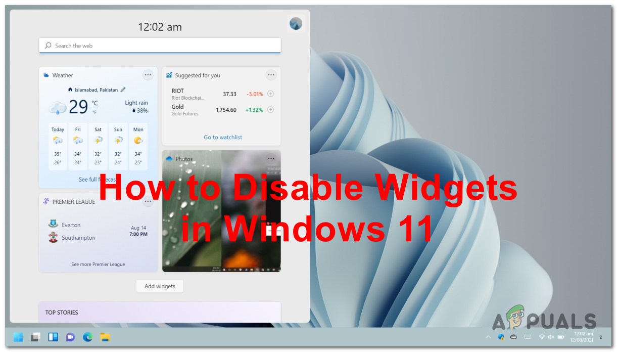 How to Disable Widgets in Windows 11?