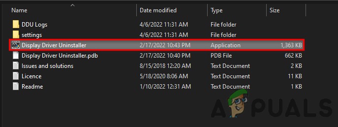 Launching the DDU application