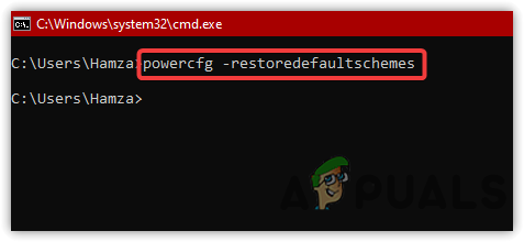 Restoring Power Plan to Default Settings