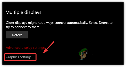 Open Graphics Settings