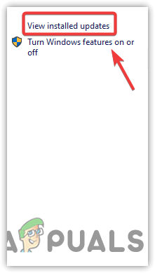 View Installed Updates