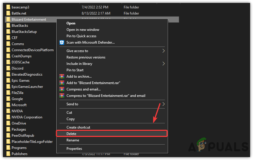 Deleting Blizzard Entertainment