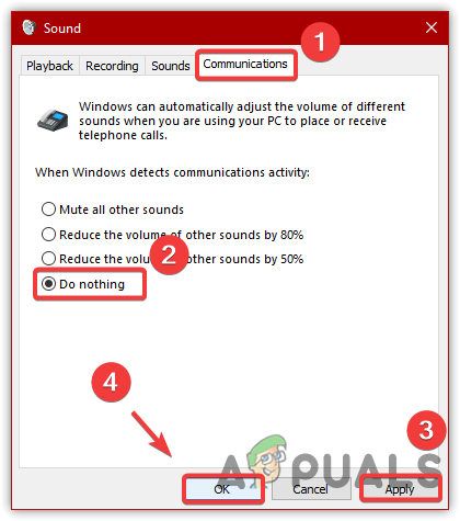 Disable Communication Activity