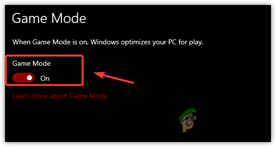 Disable Game Mode