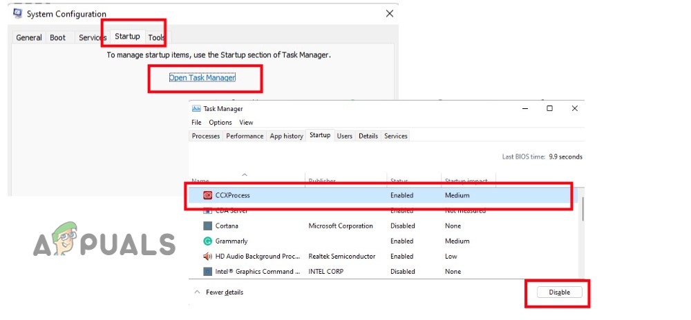 Disable the Background Programs