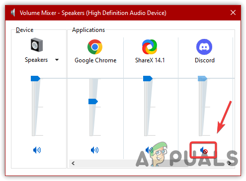Enabling Discord Sound From Volume Mixer