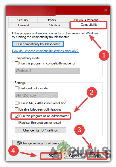 Changing Compatibility Settings