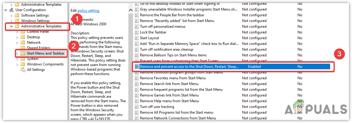 Navigating to Start Menu and Taskbar Settings