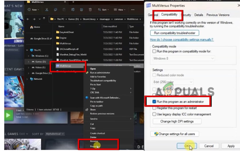 Run MultiVersus as an Administrator